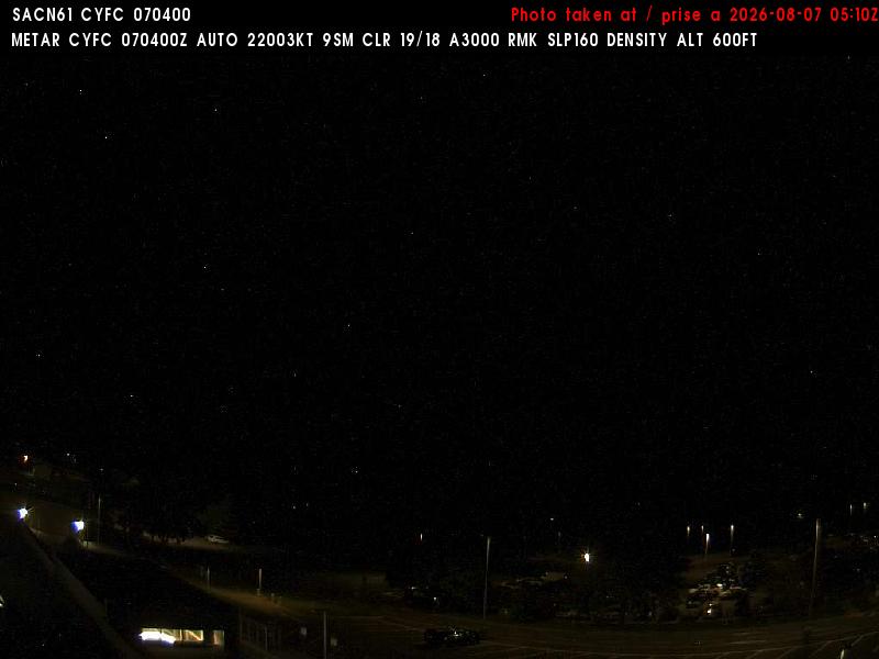 Web Cam image of Fredericton Airport (North)