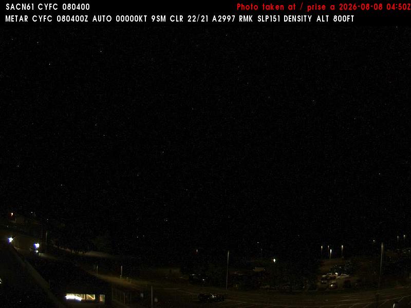 Web Cam image of Fredericton Airport (North)
