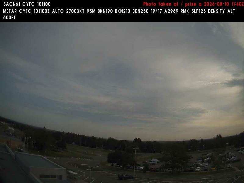 Web Cam image of Fredericton Airport (North)