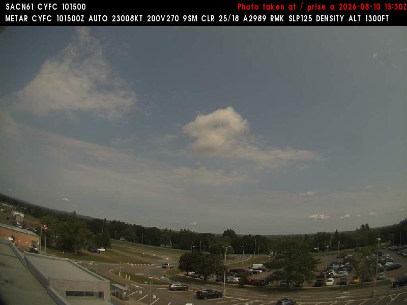 Web Cam image of Fredericton Airport (North)