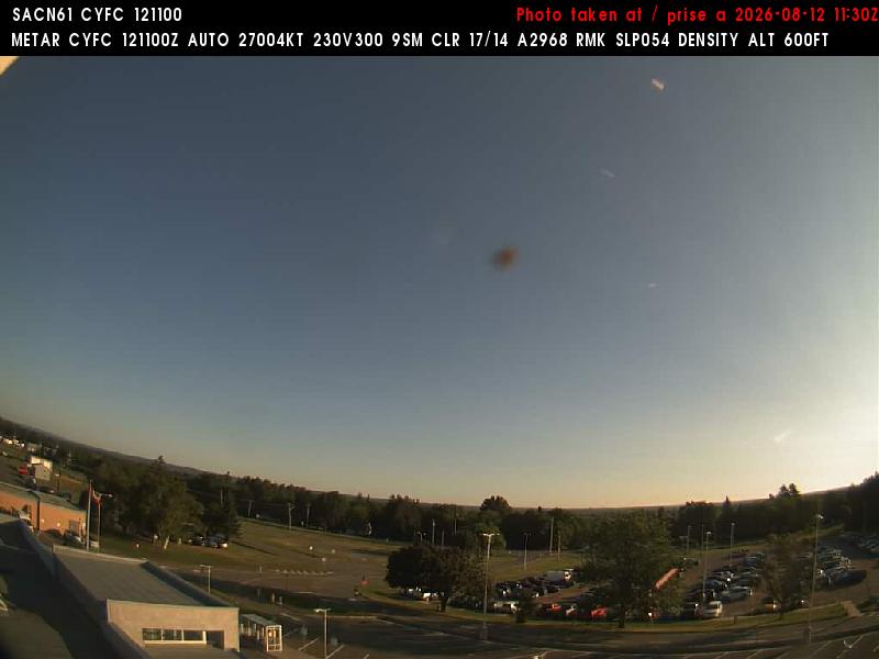 Web Cam image of Fredericton Airport (North)