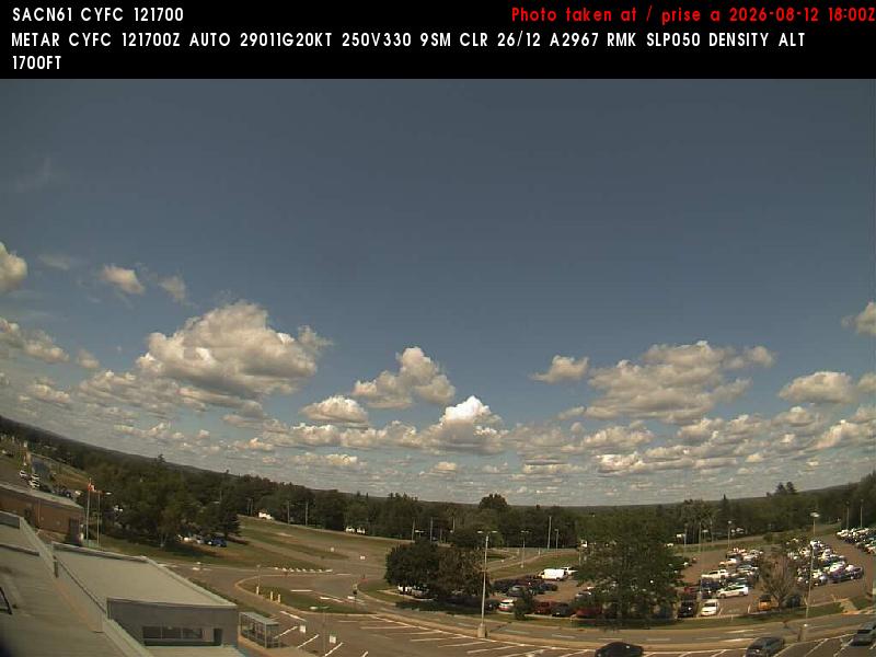 Web Cam image of Fredericton Airport (North)