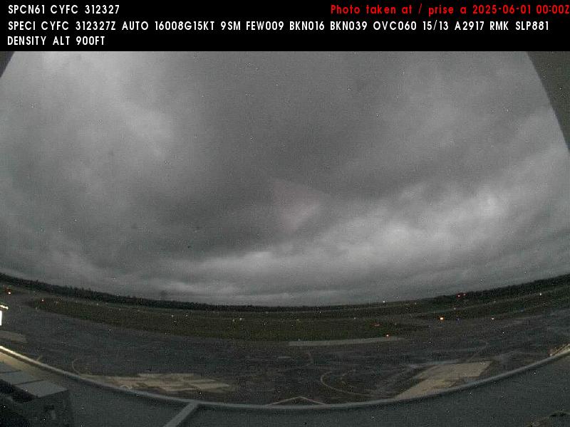 Web Cam image of Fredericton Airport (South West)