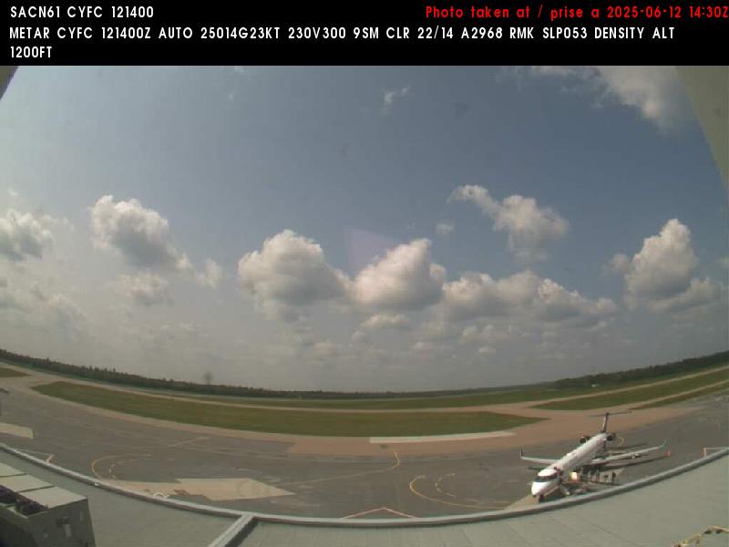 Web Cam image of Fredericton Airport (South West)