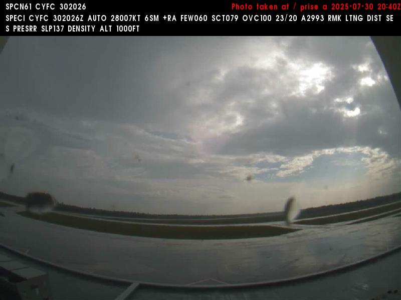 Web Cam image of Fredericton Airport (South West)