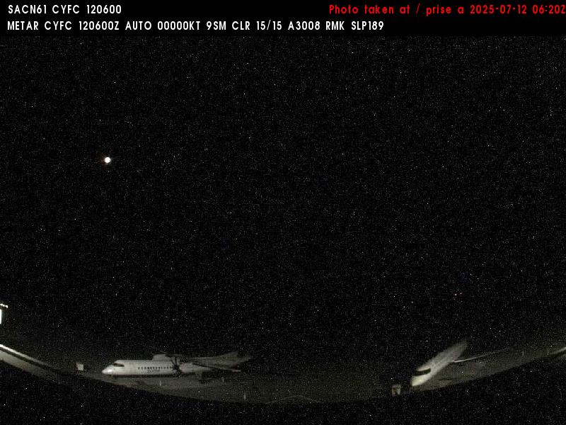 Web Cam image of Fredericton Airport (South West)