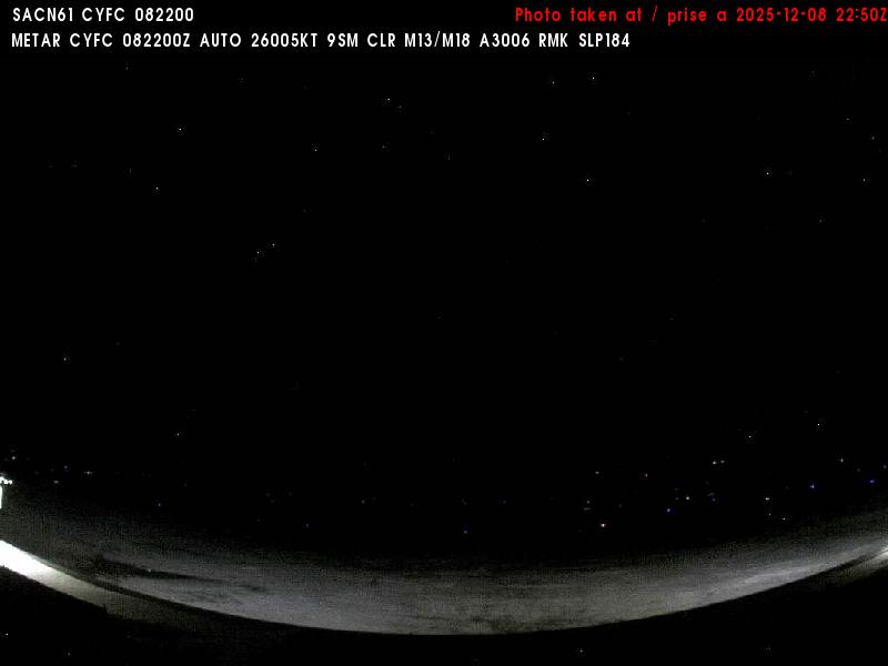 Web Cam image of Fredericton Airport (South West)