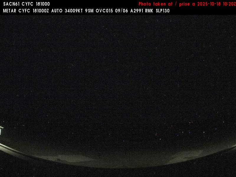 Web Cam image of Fredericton Airport (South West)