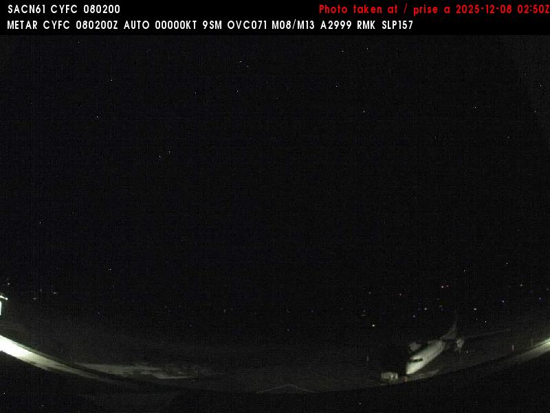 Web Cam image of Fredericton Airport (South West)