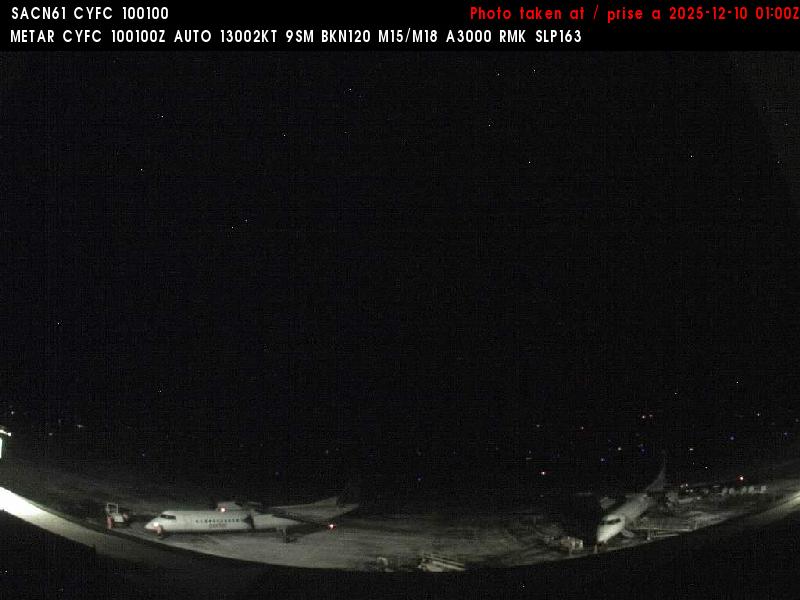 Web Cam image of Fredericton Airport (South West)