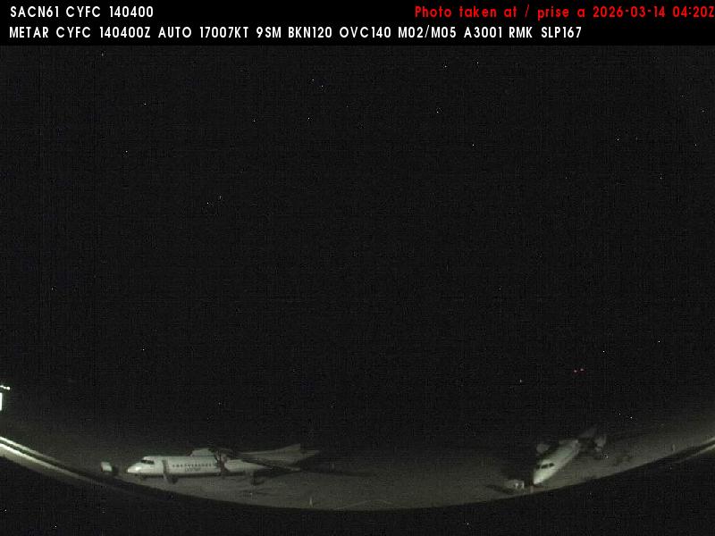 Web Cam image of Fredericton Airport (South West)