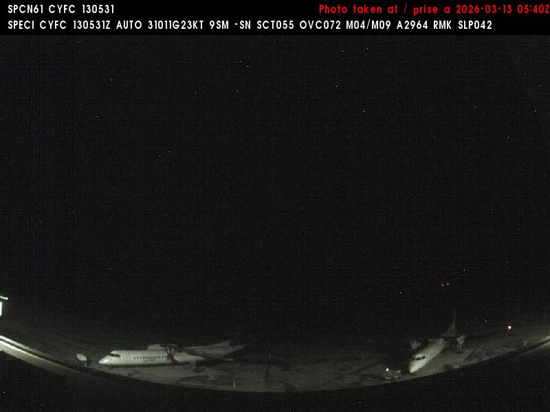 Web Cam image of Fredericton Airport (South West)
