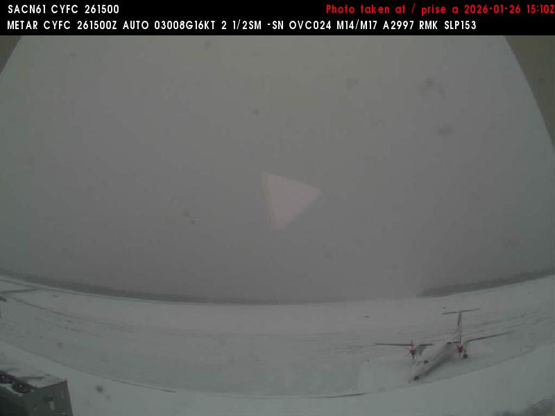 Web Cam image of Fredericton Airport (South West)
