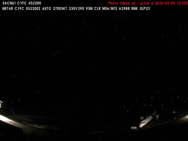 Web Cam image of Fredericton Airport (South West)