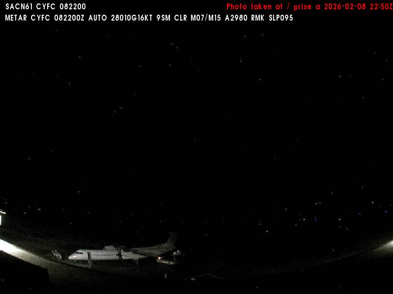 Web Cam image of Fredericton Airport (South West)