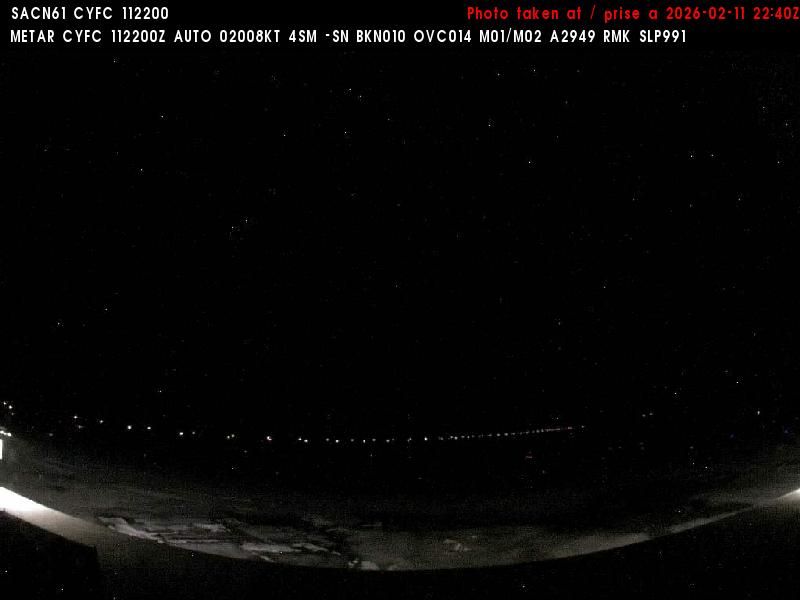 Web Cam image of Fredericton Airport (South West)