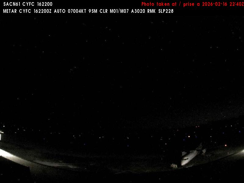 Web Cam image of Fredericton Airport (South West)