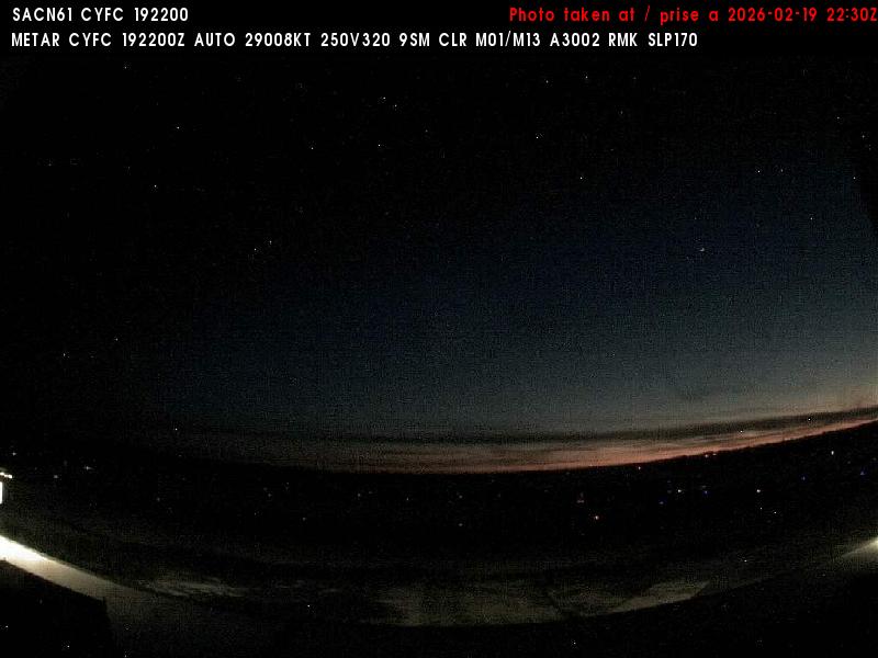 Web Cam image of Fredericton Airport (South West)