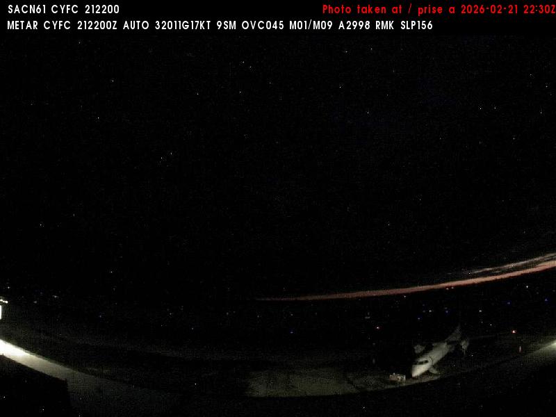 Web Cam image of Fredericton Airport (South West)