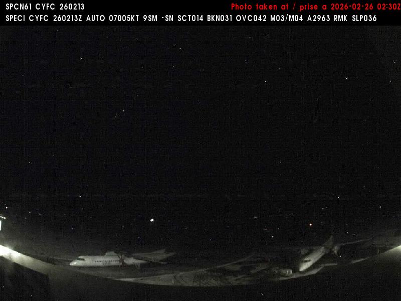 Web Cam image of Fredericton Airport (South West)