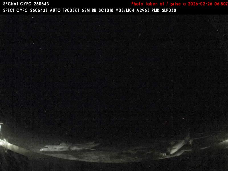 Web Cam image of Fredericton Airport (South West)