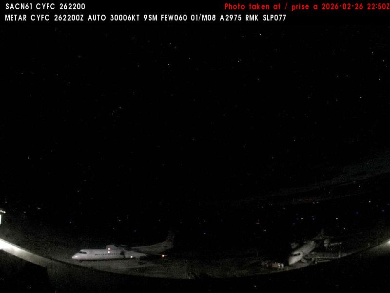 Web Cam image of Fredericton Airport (South West)