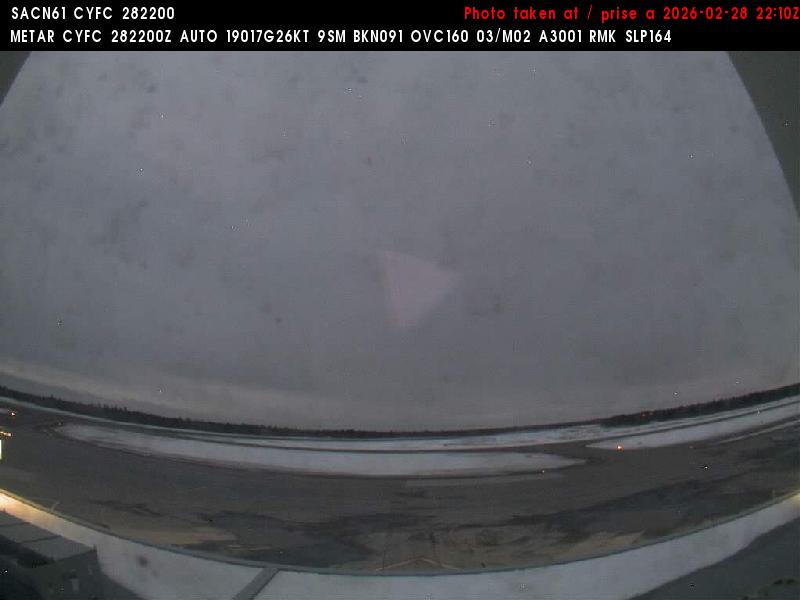 Web Cam image of Fredericton Airport (South West)