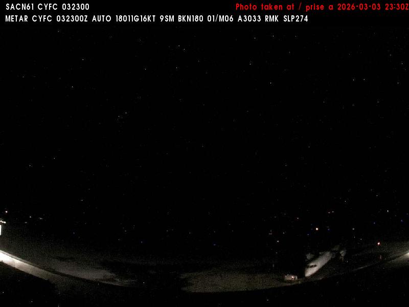 Web Cam image of Fredericton Airport (South West)