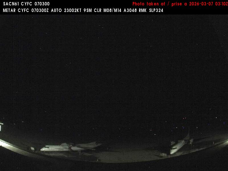 Web Cam image of Fredericton Airport (South West)