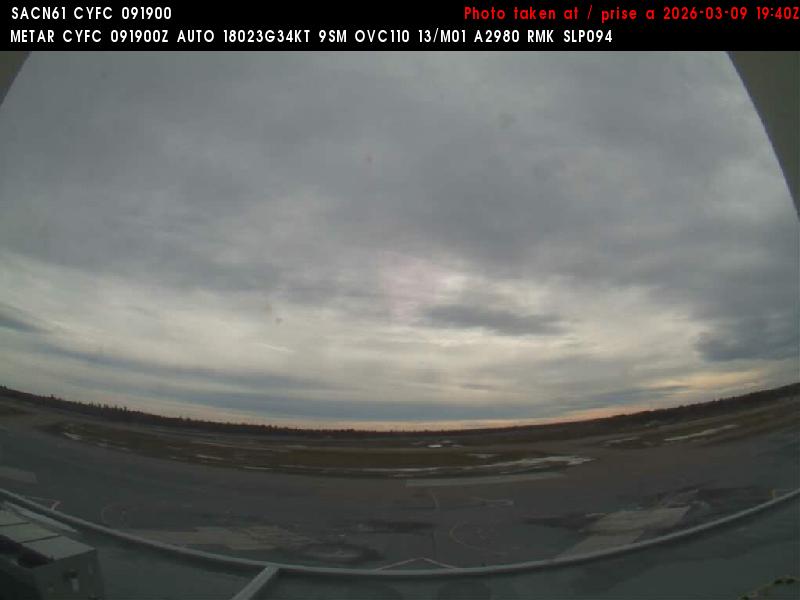 Web Cam image of Fredericton Airport (South West)