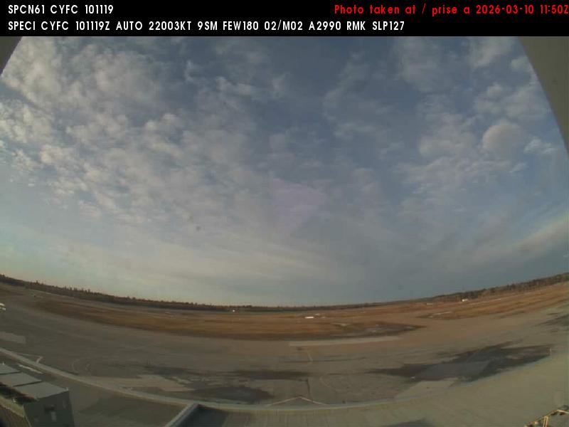 Web Cam image of Fredericton Airport (South West)