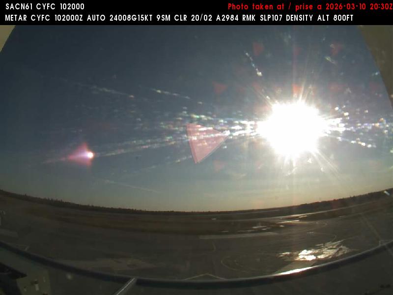 Web Cam image of Fredericton Airport (South West)