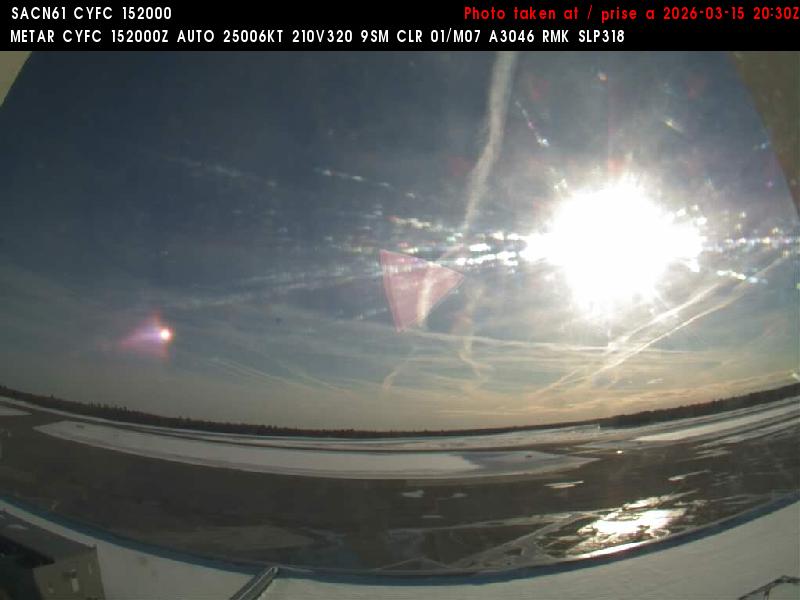Web Cam image of Fredericton Airport (South West)