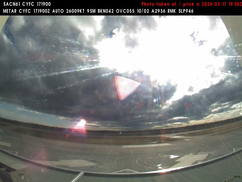 Web Cam image of Fredericton Airport (South West)