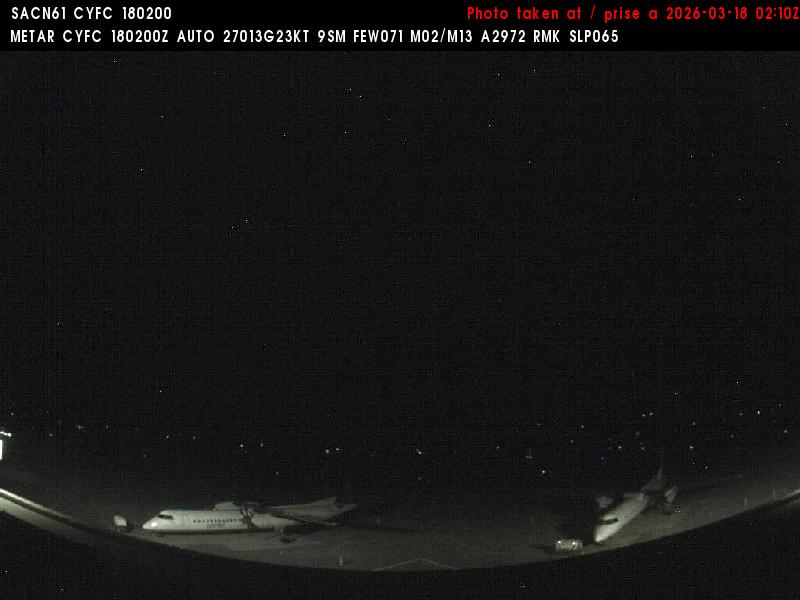 Web Cam image of Fredericton Airport (South West)