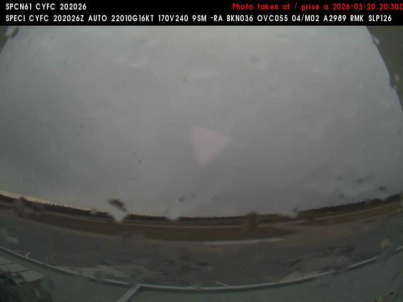 Web Cam image of Fredericton Airport (South West)