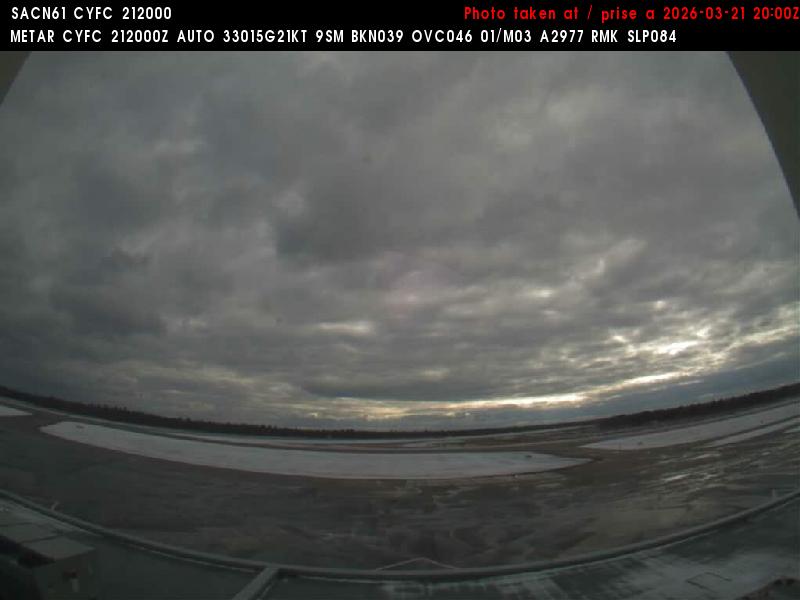 Web Cam image of Fredericton Airport (South West)