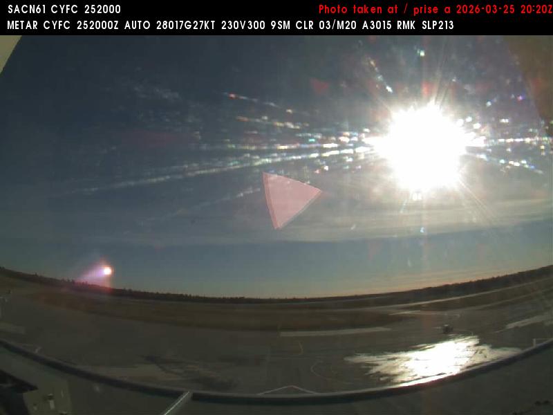 Web Cam image of Fredericton Airport (South West)