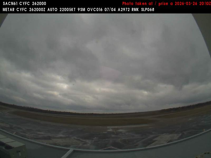 Web Cam image of Fredericton Airport (South West)