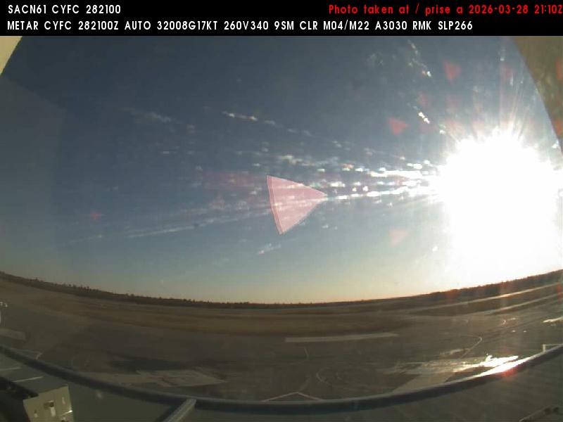 Web Cam image of Fredericton Airport (South West)