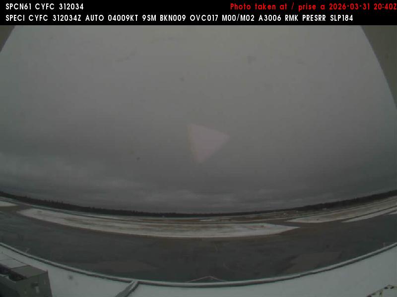 Web Cam image of Fredericton Airport (South West)