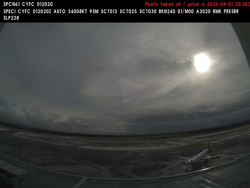 Web Cam image of Fredericton Airport (South West)