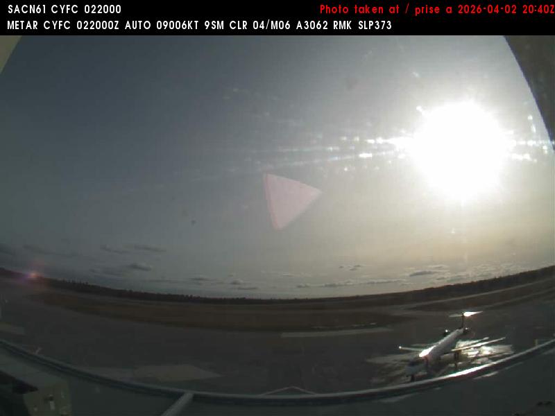Web Cam image of Fredericton Airport (South West)