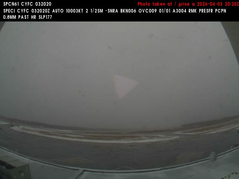 Web Cam image of Fredericton Airport (South West)