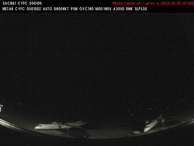 Web Cam image of Fredericton Airport (South West)