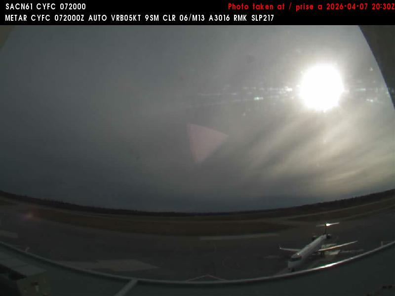Web Cam image of Fredericton Airport (South West)