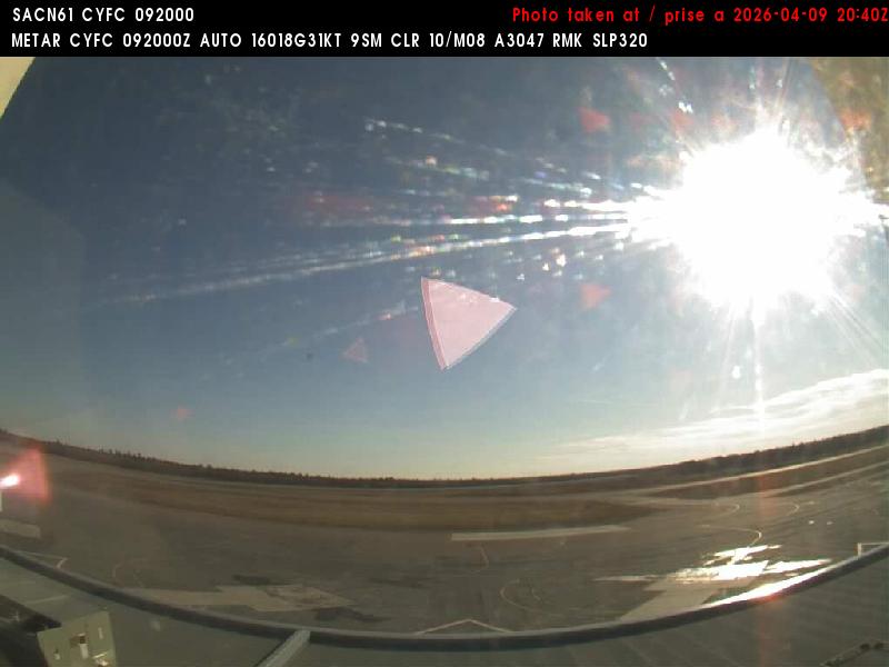 Web Cam image of Fredericton Airport (South West)