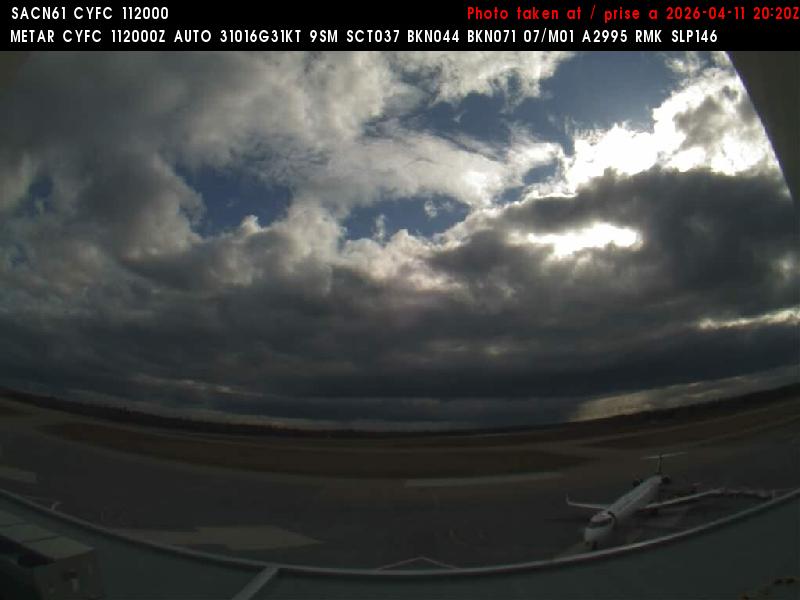 Web Cam image of Fredericton Airport (South West)