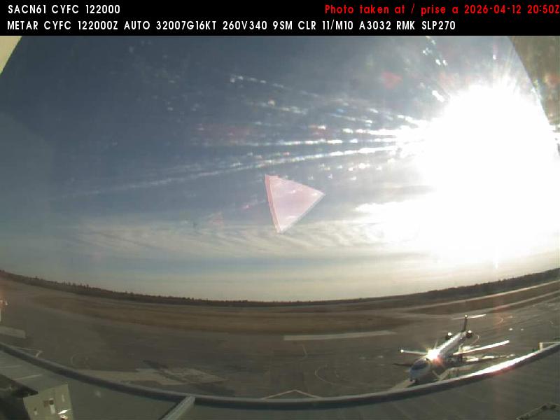 Web Cam image of Fredericton Airport (South West)