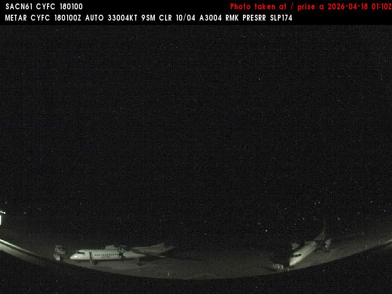 Web Cam image of Fredericton Airport (South West)